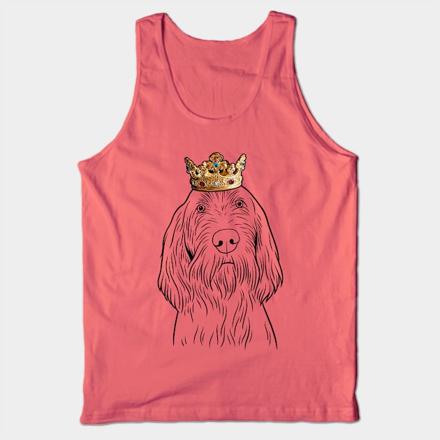 Spinone Italiano Dog King Queen Wearing Crown Tank Top by millersye